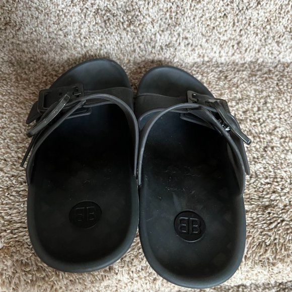 Balenciaga Women's Mallorca Slide PVC Jelly Logo Buckle Sandals. - Picture 7 of 14